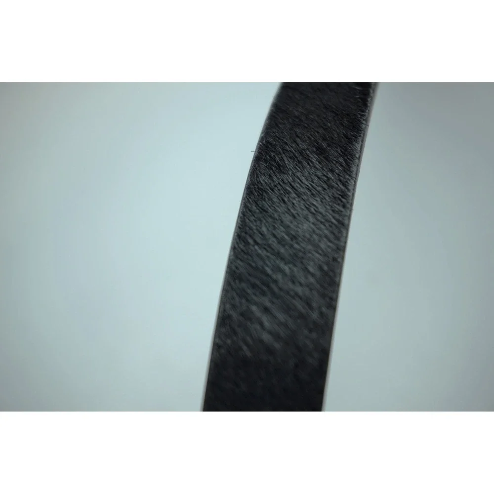 Banana Republic Black Calf Hair Leather Belt Small Silver Buckle 784915-00